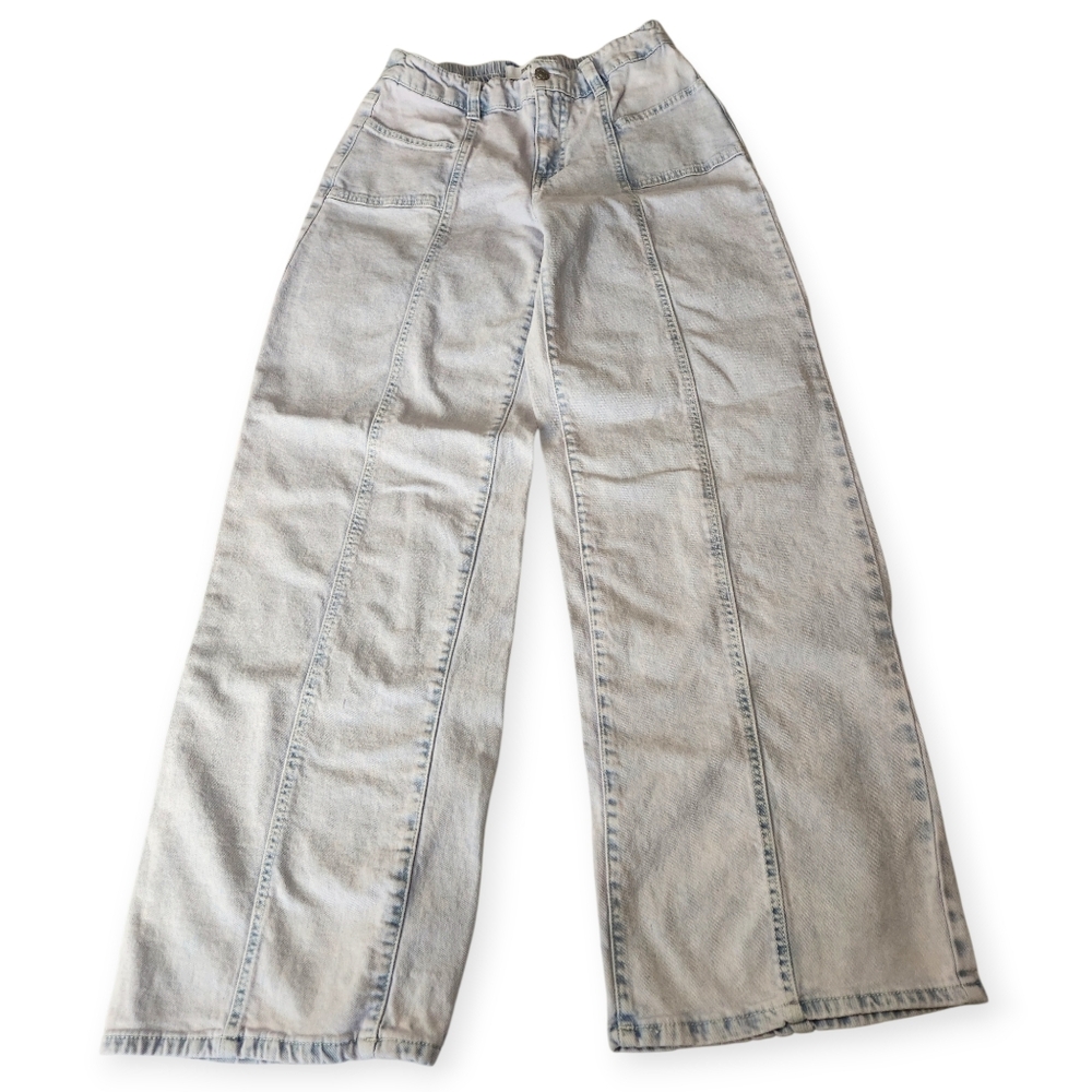 Madden Girl Retro Boho Chic Mid-Rise Wide Leg Jeans Size S